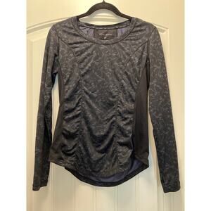 Betsey Johnson Women’s Crew Neck Long Sleeve‎ Athletic Casual Top Size S Black
